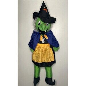Vintage Goffa Witch Door Hanger Jumbo Nylon Plush 56" Cute Halloween Decor